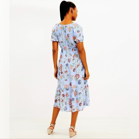 Loft floral striped dress - Picture 8 of 8